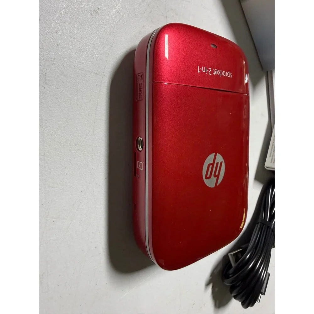HP Sprocket 2-in-1 Portable Instant Camera and Photo Printer Red 2x3 ZINK